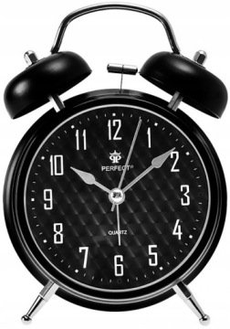 Czytelny Budzik Głośny Gong Perfect Retro Płynący Mechanizm Cichy
