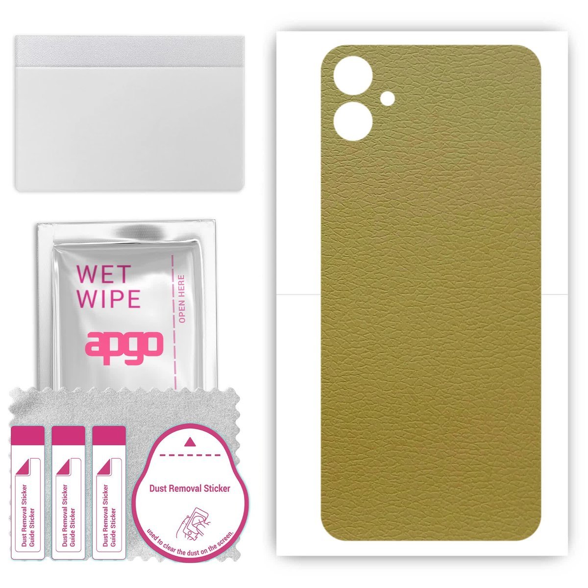 Folia naklejka skórka strukturalna na TYŁ do Samsung Galaxy F14 - Skóra Oliwkowa - apgo SKINS