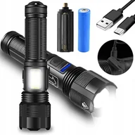 Latarki - Latarka Led Taktyczna Mocna Na Akumulator XXL - miniaturka - grafika 1