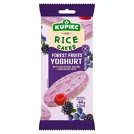 Pieczywo chrupkie - Kupiec Wafle ryżowe w polewie jogurtowej o smaku owoców leśnych 60 g (4 sztuki) - miniaturka - grafika 1
