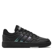 Sneakersy damskie - Sneakersy adidas Hoops 3.0 K GZ9671 Czarny - miniaturka - grafika 1