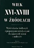 Wiek XVI-XVIII w źródłach - Podręczniki dla szkół wyższych - miniaturka - grafika 1