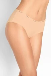 Figi damskie klasyczne beżowe z bawełny organicznej i włókna bambusowego Julia Marilyn - Majtki damskie - miniaturka - grafika 1