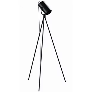 Stojąca lampa podłogowa 137623620521 na trójnogu czarna - Lampy stojące - miniaturka - grafika 1