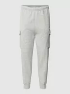 Spodnie sportowe męskie - Spodnie dresowe z wyhaftowanym logo - miniaturka - grafika 1