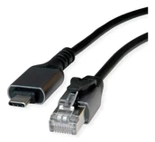 Adaptery i przejściówki - VALUE 12.99.1168-10 RJ-45 USB Type C Czarny 12.99.1168 - miniaturka - grafika 1