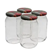Pojemniki kuchenne - Słoik Na Przetwory Szklany Z Zakrętką 0,9L 4 Szt - miniaturka - grafika 1