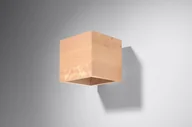 Lampy ścienne - Sollux Lighting Kinkiet QUAD naturalne drewno PEACH PUFF - miniaturka - grafika 1