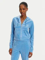 Bluzy damskie - Juicy Couture Bluza Madison JCWA122001 Niebieski Slim Fit - miniaturka - grafika 1