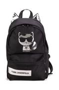 Plecaki szkolne i tornistry - Karl Lagerfeld plecak dziecięcy kolor czarny duży z nadrukiem - miniaturka - grafika 1