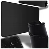 Podkładki pod mysz - PODKŁADKA POD MYSZ MYSZKĘ GAMINGOWA PODKŁADKA MATA NA BIURKO 35x25cm CZARNA - miniaturka - grafika 1
