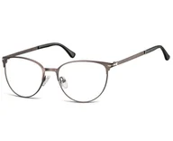 Okulary korekcyjne, oprawki, szkła - Okulary oprawki korekcyjne kocie oczy zerówki Sunoptic 914D grafitowy - miniaturka - grafika 1