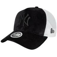 Czapki męskie - New Era New York Yankees Velour Trucker Cap 60435005, Kobieta/Mężczyzna, Czapka z daszkiem, Czarny - miniaturka - grafika 1