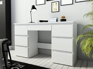 Biurko z szufladami do pokoju młodzieżowego Beta 4 białe - Biurka - miniaturka - grafika 1