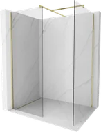 Ścianki i drzwi prysznicowe - Mexen Kioto ścianka prysznicowa Walk-in 105 x 70 cm, transparent, złota szczotkowana - 800-105-202-55-00-070 - miniaturka - grafika 1