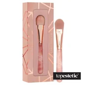 Pędzle do makijażu - Crystallove Crystallove Rose Quartz Mask Brush Pędzel do maseczki z kwarcu różowego 1 szt - miniaturka - grafika 1