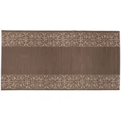 Maty antypoślizgowe - Mata łazienkowa Premium PVC 65 cm bordiura brąz - miniaturka - grafika 1