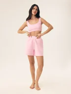 Spodenki damskie - Szorty damskie Mavere Bloovii jasnoróżowy M - miniaturka - grafika 1