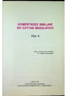 Religia i religioznawstwo - Komentarze biblijne do czytań mszalnych rok A - miniaturka - grafika 1
