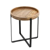 Ławy i stoliki kawowe - Stolik Kawowy Składany Harvey 42X42X45 Cm Homla - miniaturka - grafika 1