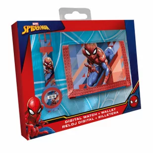 KIDS EUROSWAN Zegarek cyfrowy Spiderman z portfelikiem MV15541 - Zegarki dla dzieci - miniaturka - grafika 2