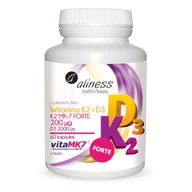 Witaminy i minerały - Medicaline Aliness Witamina K2 MK-7 FORTE 200mcg i D3 2000IU 60kaps - suplement diety - miniaturka - grafika 1