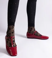 Baleriny - Czerwone balerinki lakierowane z paskiem Marseille - Gemre - miniaturka - grafika 1