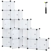 Pokrowce na ubrania - Modułowy regał zestaw 15 pudełek biały - miniaturka - grafika 1