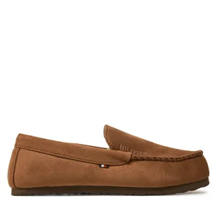 Kapcie Tommy Hilfiger Driver House Shoe FM0FM05224 Brązowy - Kapcie męskie - miniaturka - grafika 1