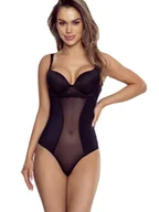 Bielizna nocna - Damskie body transparentne czarne Eldar r.L - miniaturka - grafika 1