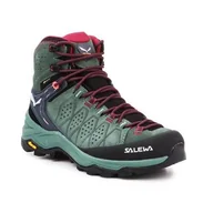 Buty trekkingowe damskie - Buty trekkingowe damskie Salewa WS Alp Trainer 2 Mid Gtx czarne,zielone - miniaturka - grafika 1