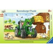 Puzzle - Ravensburger w ramce Traktor na farmie 06044 - miniaturka - grafika 1