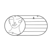 Ramki na zdjęcia - Tablica Na Zdjęcia Metalowy Organizer Czarny Twarz - miniaturka - grafika 1