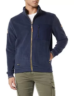 camel active Męska kurtka z dzianiny 409400/8W34, Night Blue, S - Kurtki męskie - miniaturka - grafika 1