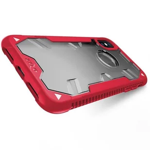 Zizo Proton Case Pancerne etui iPhone X ze szkłem 9H na ekran (Crimson Red/Trans Clear) - Etui i futerały do telefonów - miniaturka - grafika 5