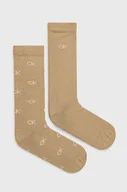 Skarpetki męskie - Calvin Klein skarpetki (2-pack) męskie kolor beżowy - miniaturka - grafika 1
