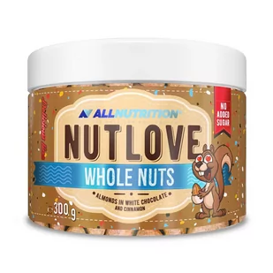 ALLNUTRITION ALLNUTRITION Nutlove Whole Nuts Almonds In White Chocolate And Cinnamon 300g - Słodkie kremy i masła - miniaturka - grafika 1