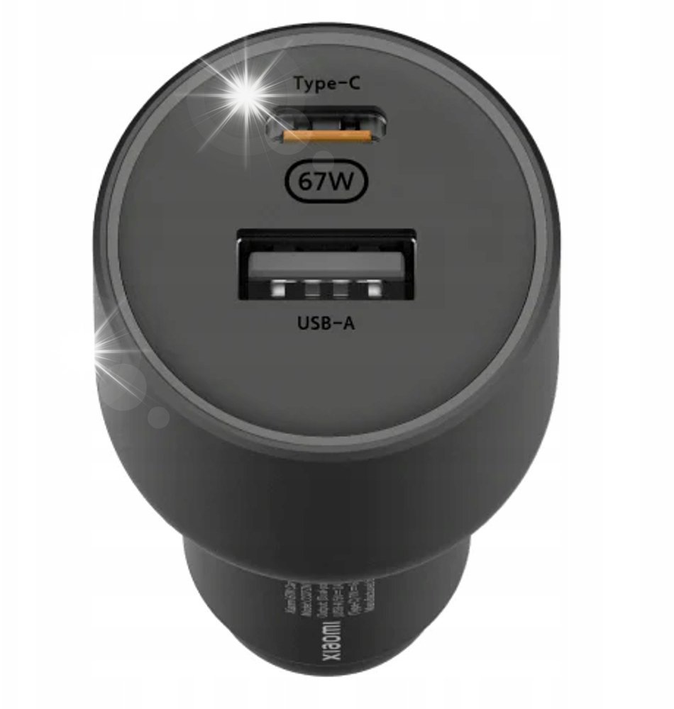 Ładowarka Xiaomi ŁADOWARKA SAMOCHODOWA Xiaomi Car Charger 67W 6100 mA USB-A + Type-C