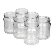 Pojemniki kuchenne - Komplet 6 Słoiki na przetwory, miód, marynowane grzyby, konfitury i dżemy szklane 520 ml - miniaturka - grafika 1