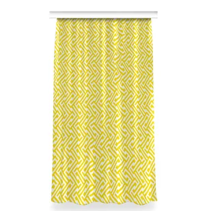 Klasyczna zasłona kolory dekor 150x280 Żółty pasek, Fabricsy - Zasłony - miniaturka - grafika 1