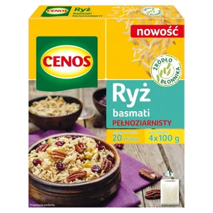 Cenos Ryż Basmati Pełnoziarnisty 4X100 G - Ryż - miniaturka - grafika 1