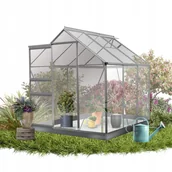 Szklarnie ogrodowe - SZKLARNIA OGRODOWA TUNEL OGRODOWY POLIWĘGLAN ALUMINIOWA 190x190x195CM 4MM - miniaturka - grafika 1