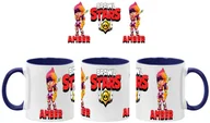 Kubki - Bouble Trouble Kubek Ceramiczny Prezent Tasse Mug Mug Brawl Stars Battle Arena Amber, Ciemnoniebieski 330 ml - miniaturka - grafika 1