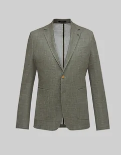 marynarka do zestawu lumarzo zielony slim fit - Marynarki męskie - miniaturka - grafika 1