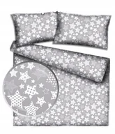 Pościel - pościel bawełna lux 220x220 + 2 poszewka B 241 gwiazdy szare - miniaturka - grafika 1