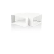 Łączniki, trójniki, kształtki - Kolanko poziome multivent 90 st. biały - miniaturka - grafika 1