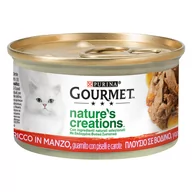 Mokra karma dla kotów - Korzystny pakiet Gourmet Nature's Creations, 24 x 85 g - Wołowina z groszkiem i marchewką - miniaturka - grafika 1