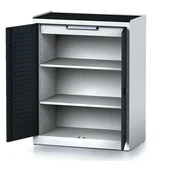 Szafy i regały magazynowe - Alfa 3 Szafa warsztatowa MECHANIC, 1170 x 920 x 500 mm, 2 półki, 1 szuflada, antracytowe drzwi 1262688 - miniaturka - grafika 1