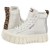 Botki damskie - Botki Tjw Vulc Flatform Leopard Ecru EN0EN02858 YBL (TH1402-a) Tommy Hilfiger - miniaturka - grafika 1