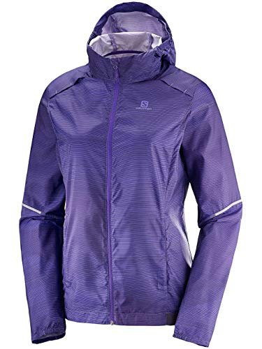 Salomon Damska kurtka Agile Windbreaker poliester, spadochronowy fioletowy/głęboki niebieski, duża